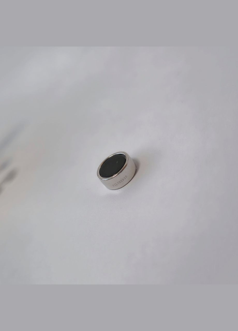 Серебряная подвеска кулон Монета с Ониксом черного цвета серебро 925 пробы Родированное пк2о/1184а 0.50г No Brand (306742872)