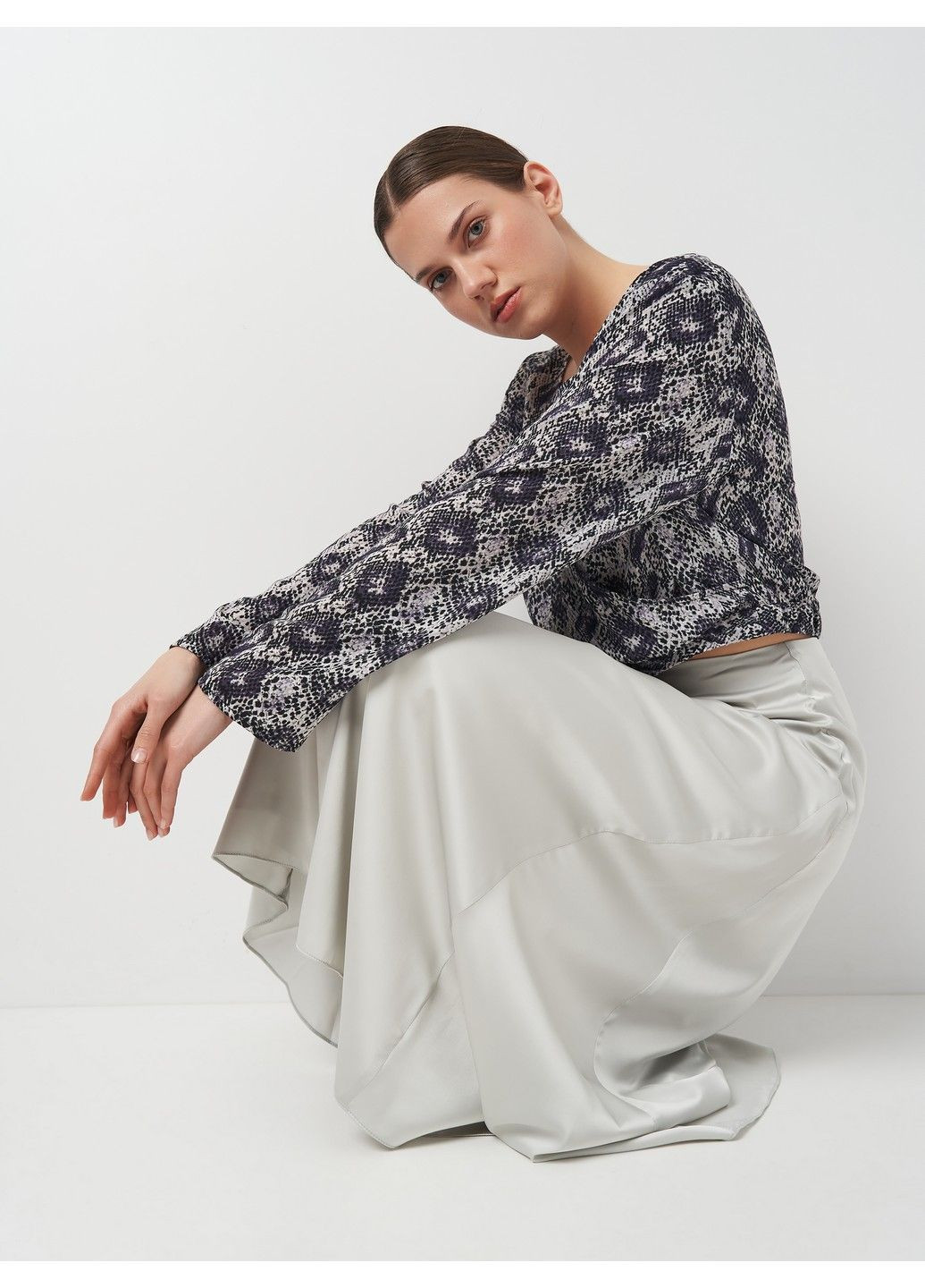 Серо-синяя блуза H&M