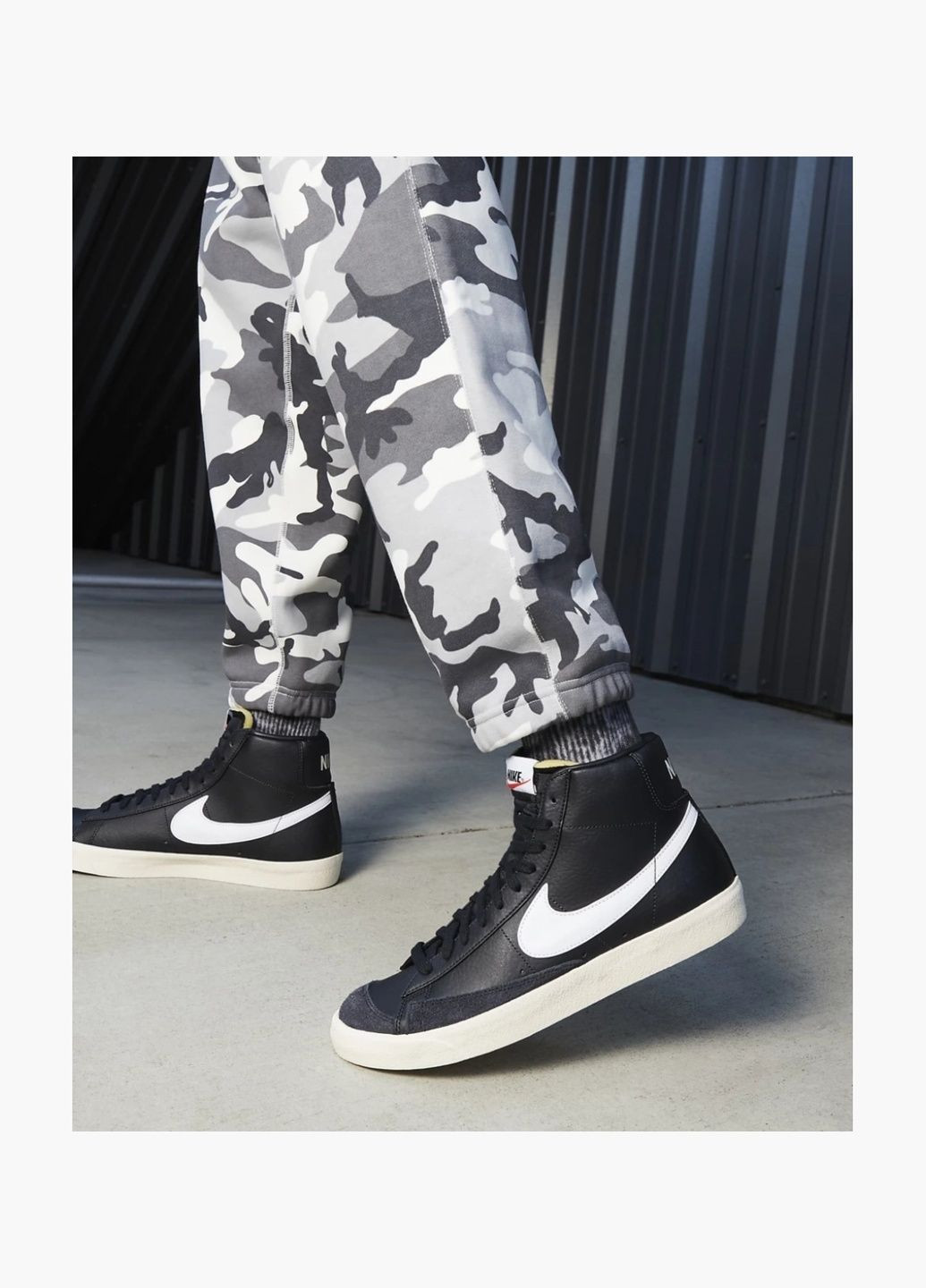 Черные кроссовки мужские blazer mid 77 vintage black bq6806-002 Nike