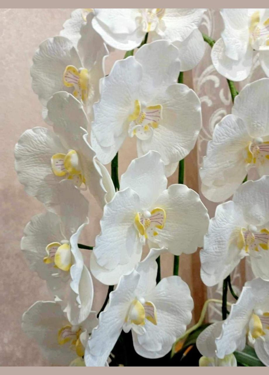 Искусственная орхидея в горшке "Королевская", ручная работа No Brand (298855186)