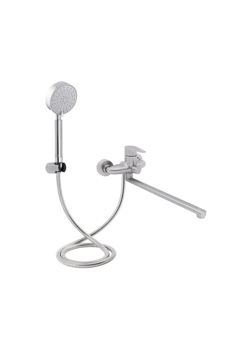 Змішувач для ванни Vida з поворотним виливом (з душовим гарнітуром) (k35) LDVID005NKS38087 Nickel LIDZ 005 (346492411)