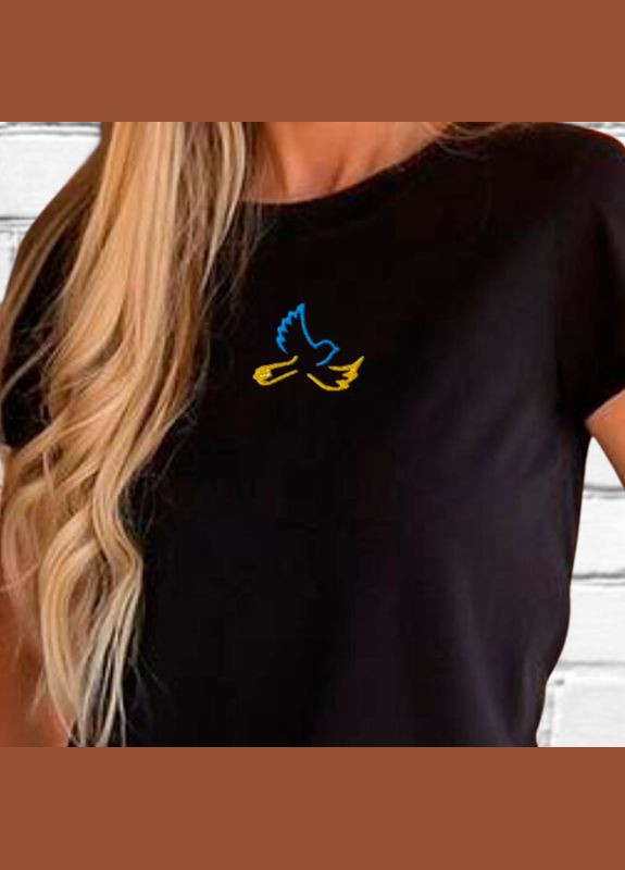 Футболка з вишивкою голуба 02-3 жіноча (876424-15-3) No Brand - (330822130)