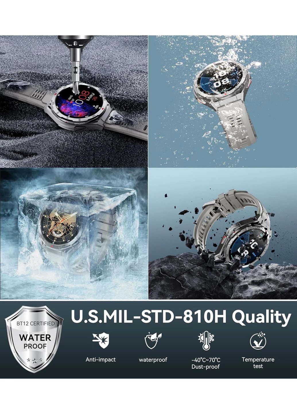 Годинник BT12 Grey Oukitel (371767790)