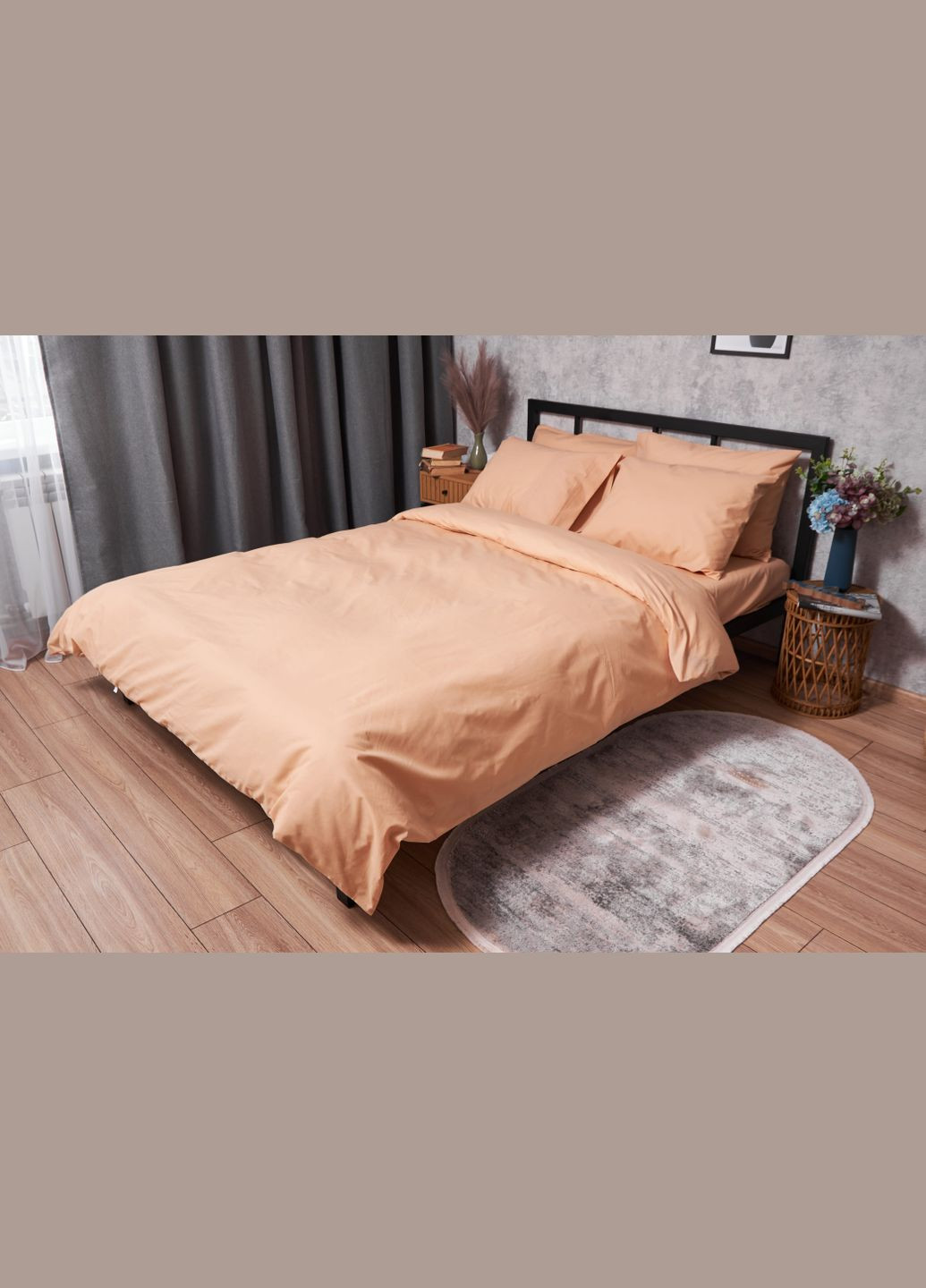 Комплект постільної білизни Бязь Gold Люкс євро 200х220 наволочки 2х70х70 (MS-820003267) Moon&Star Cream (288043743)