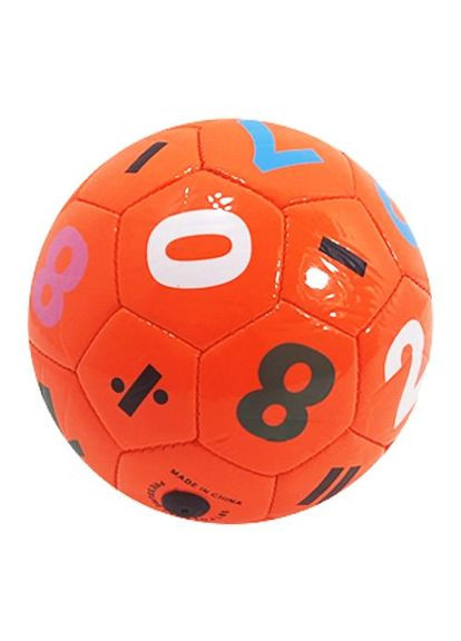 Мяч футбольный №2 "Цифры" (оранжевый) MIC (294726191)