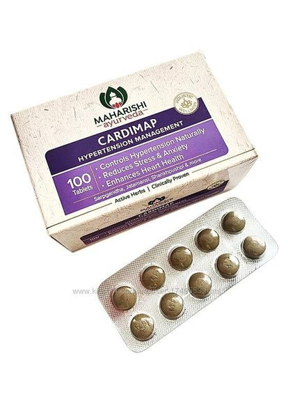 Кардимап Махариши Аюрведа Cardimap 100 таб Таблетки для сердца Таблетки от давления Maharishi Ayurveda (336546475)