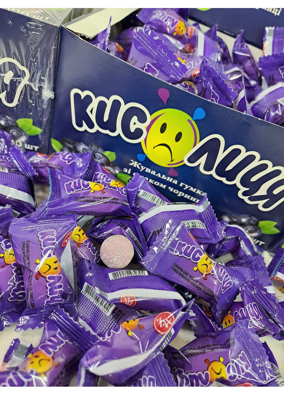 Жувальна гумка "Кислиця" Чорниця (поштучно) No Brand (376363467)
