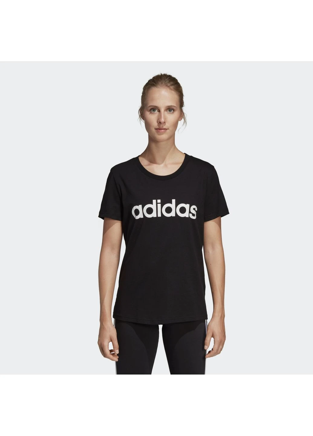 Футболка Essentials Linear W Black DP2361 adidas - (398085058)