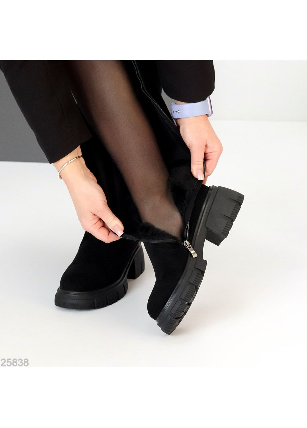 Чорні ботфорти No Brand (368277949)