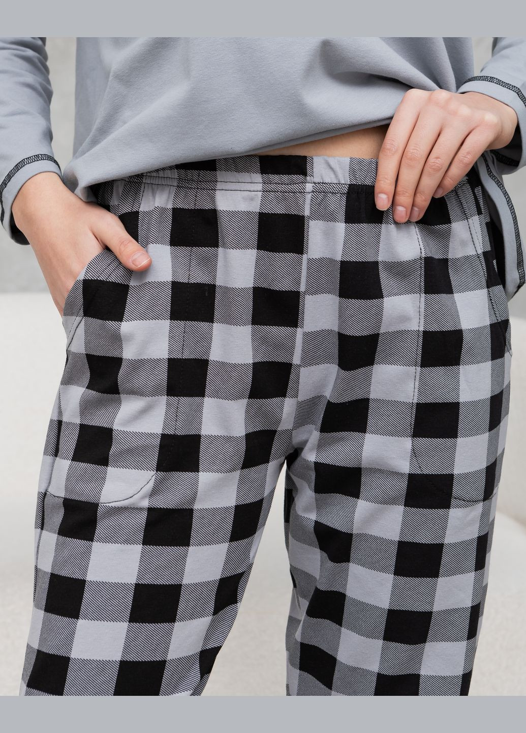 Сіра жіноча піжама зі штанами сіра клітина Nicoletta