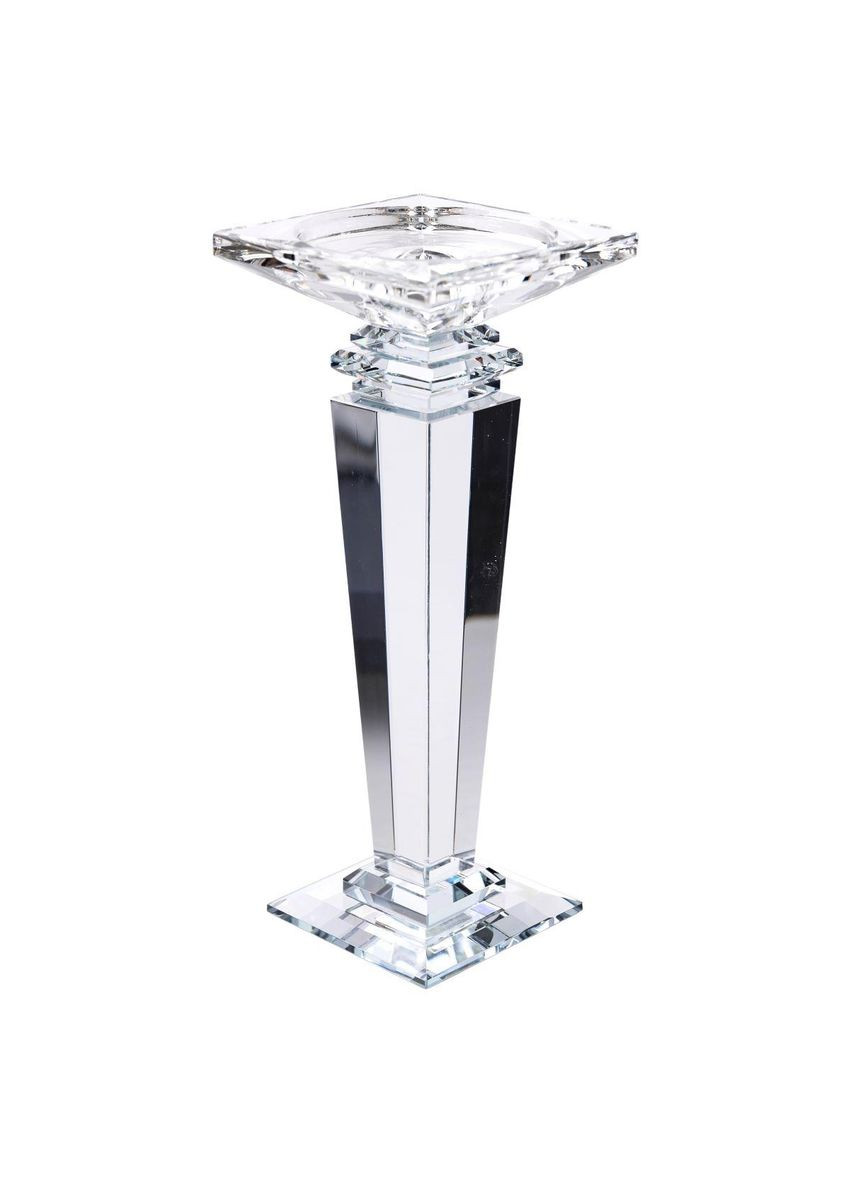 Підсвічник скляний на високій ніжці 9.5×9.5×24 см декоративний прозорий HP-4-54L Yiwu (370973853)