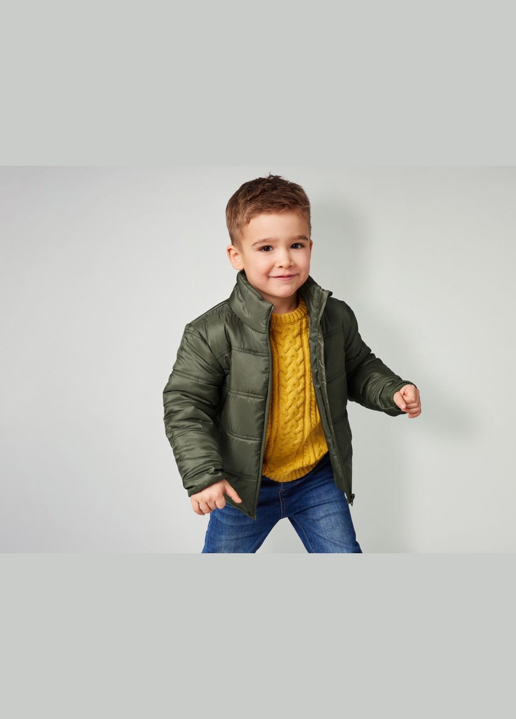 Оливкова (хакі) демісезонна куртка демісезонна водовідштовхувальна та вітрозахисна для хлопчика bionic-finish® eco 476227 хакі Lupilu