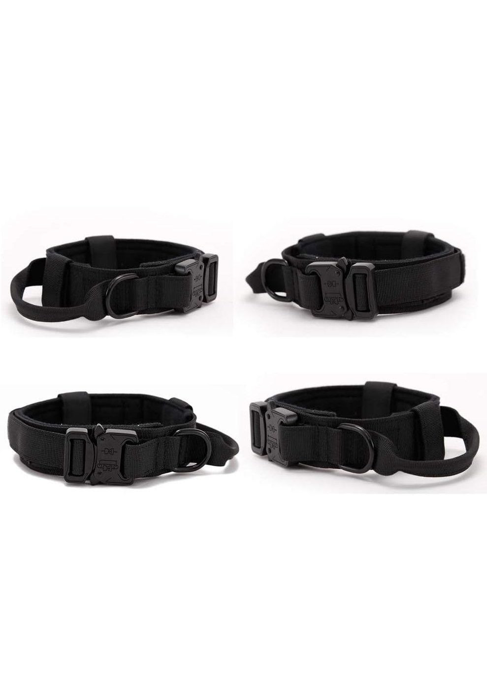 Ошейник для собак, нейлоновый с металлической пряжкой-фастекс, Черный M (38-47см) No Brand (299915644)