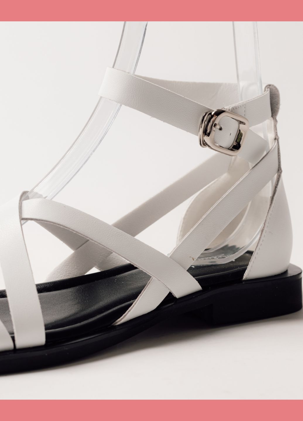 Белые босоножки женские melanda кожа Melanda.M с ремешком