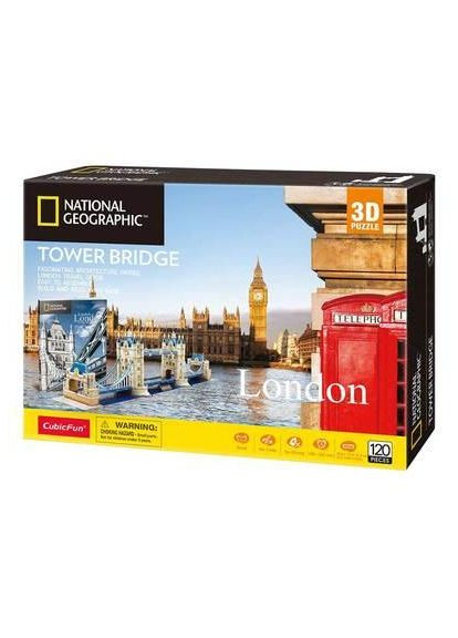 Трехмерная головоломка-конструктор Cubic Fun National Geographic Тауэрский мост DS0978h CubicFun (362314580)