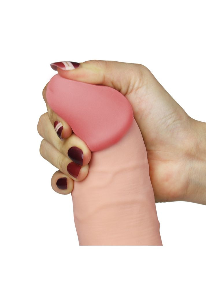 Вібратор кібершкіра 20 см із присоскою інтимні іграшки Ultra Soft Dude Vibrating Lovetoy (317747504)