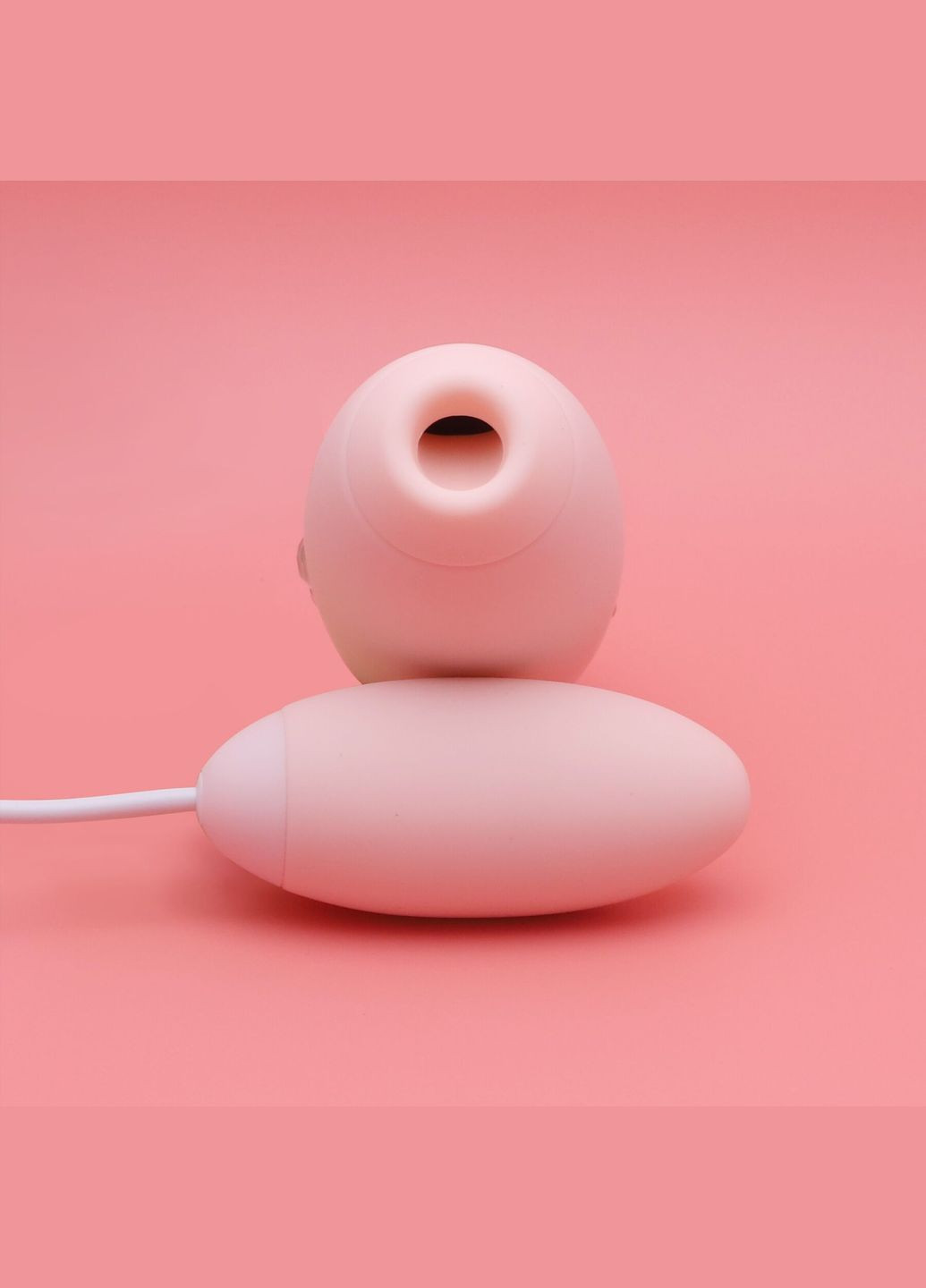 Вакуумный стимулятор с виброяйцем 2-в-1 Miss VV Pink KissToy (335389262)