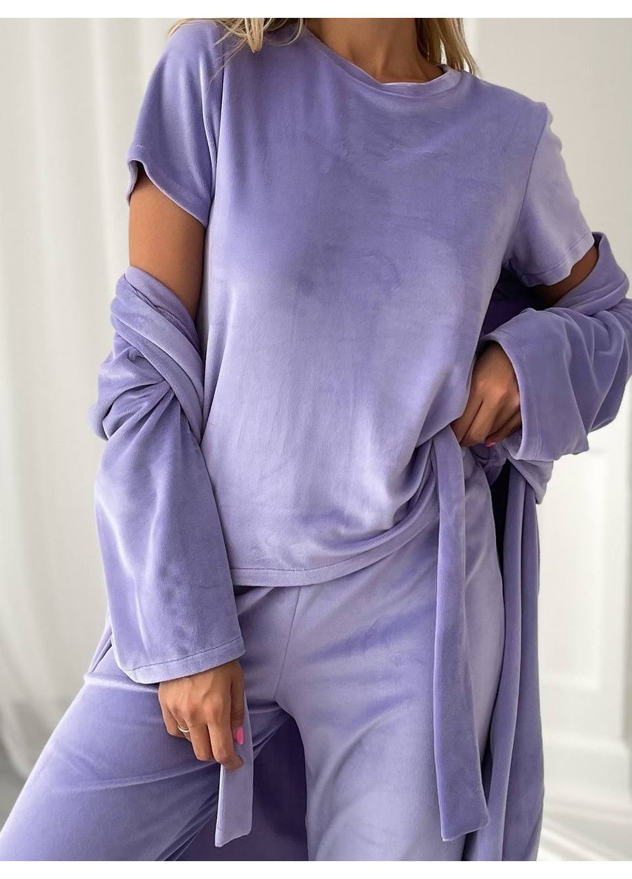 Лавандова всесезон піжама кофта + футболка + брюки Україна UMButik