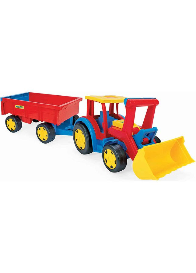 Машинка Трактор Гигант с прицепом и ковшом (66300) Wader (323044779)