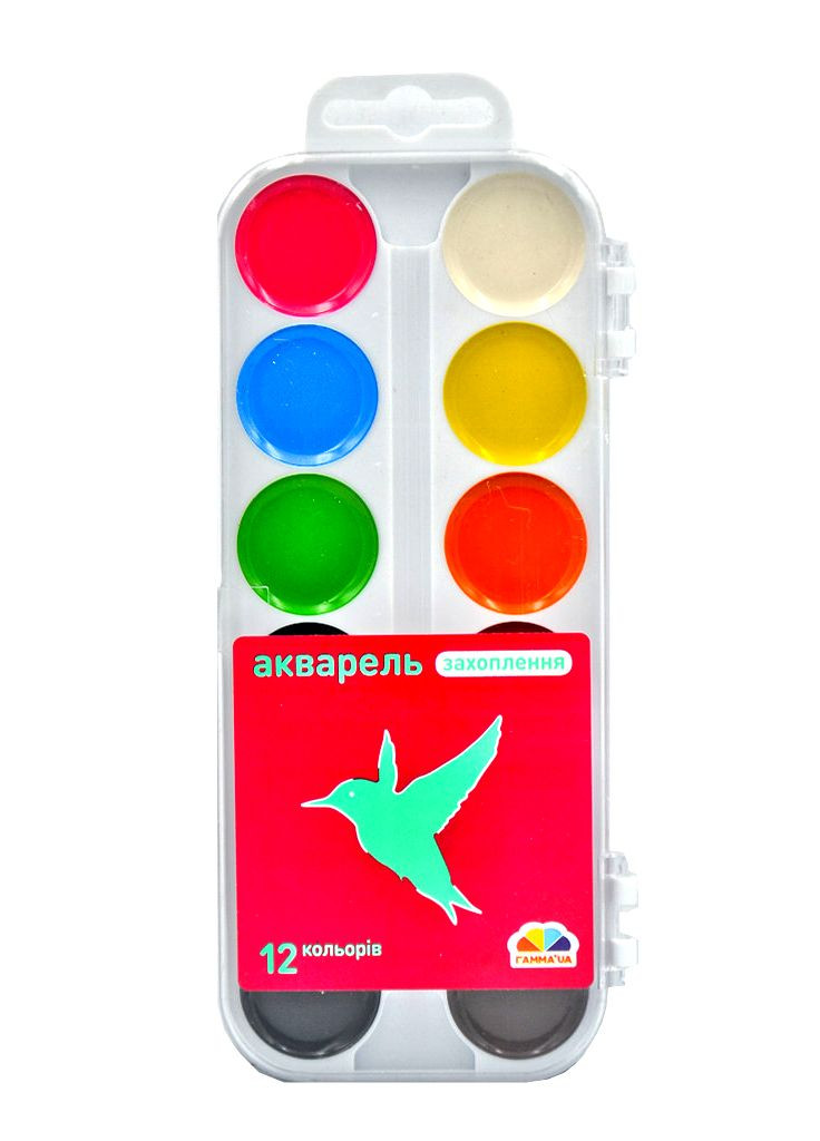 Акварель Увлечения 12 цветов 200106 4820219211587 Гамма (331111011)