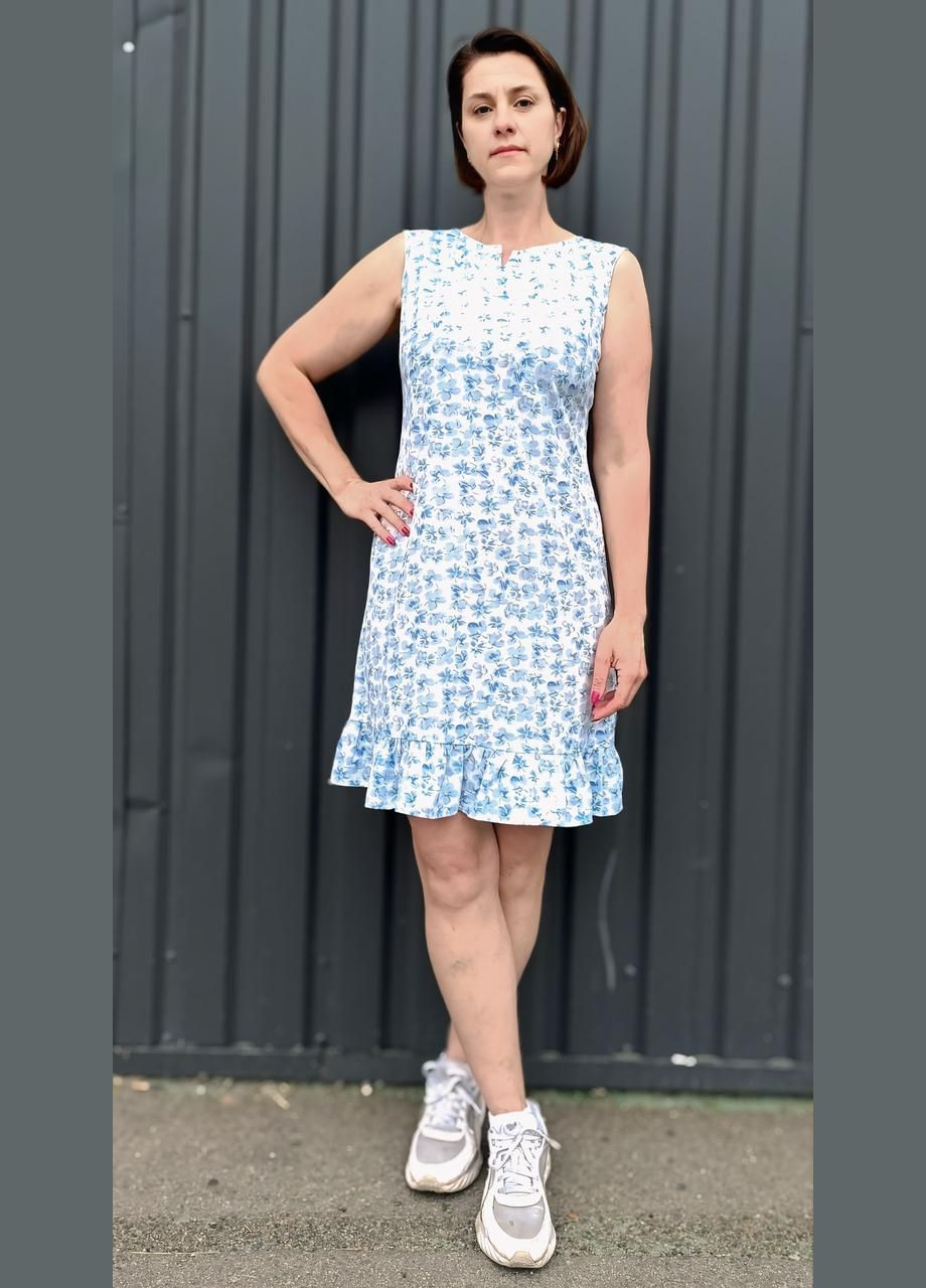 Блакитна кежуал літній сарафан 2 Льва