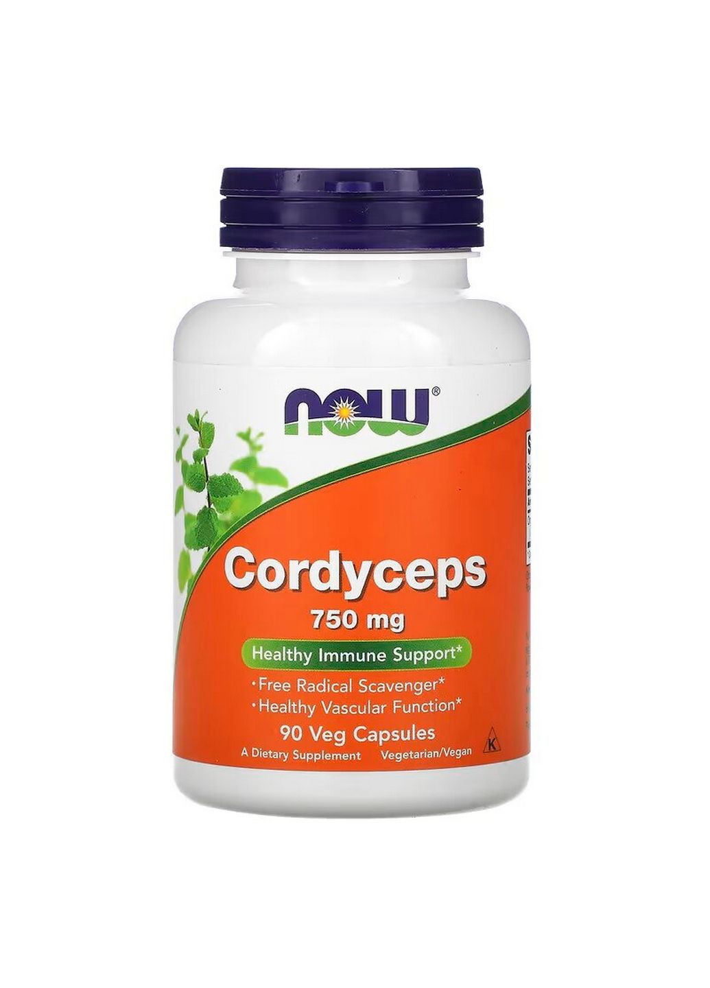 Натуральна добавка Cordyceps 750 mg, 90 капсул Now (293417552)