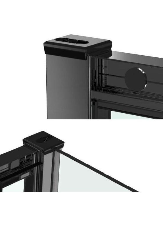 Душевая кабина EF-185BP + EF181BP Black Matt Paint 1200x800x1900 518582 Dusel (333684828)