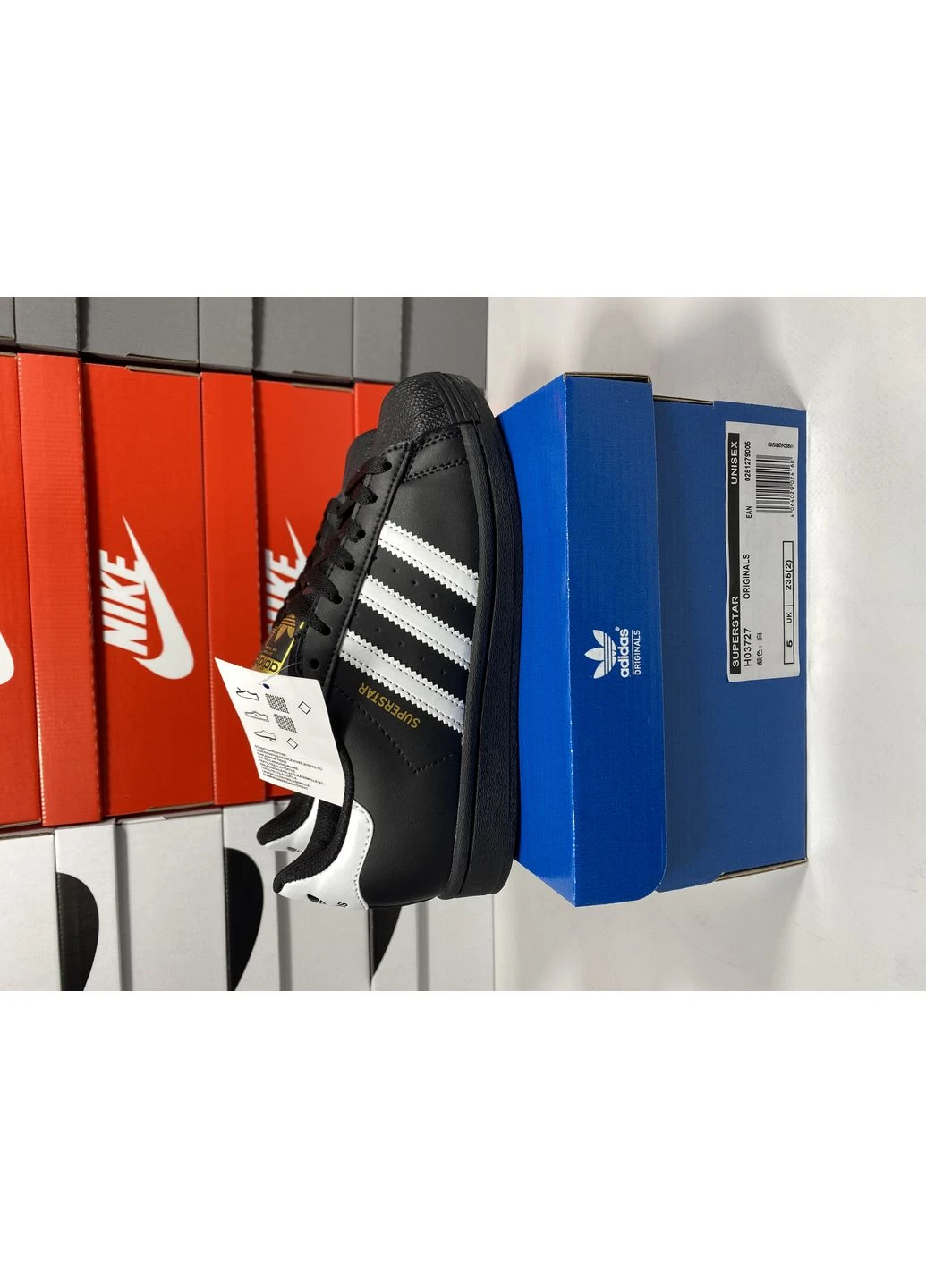 КРОССОВКИ ЖЕНСКИЕ ADIDAS SUPERSTAR BLACK АДИДАС СУПЕРСТАР ЧЕРНЫЕ No Brand чёрные демисезоны (392028995)