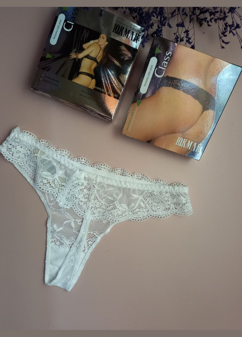 Красиві жіночі стринги білі з мережива Class лормар Lormar (368788028)