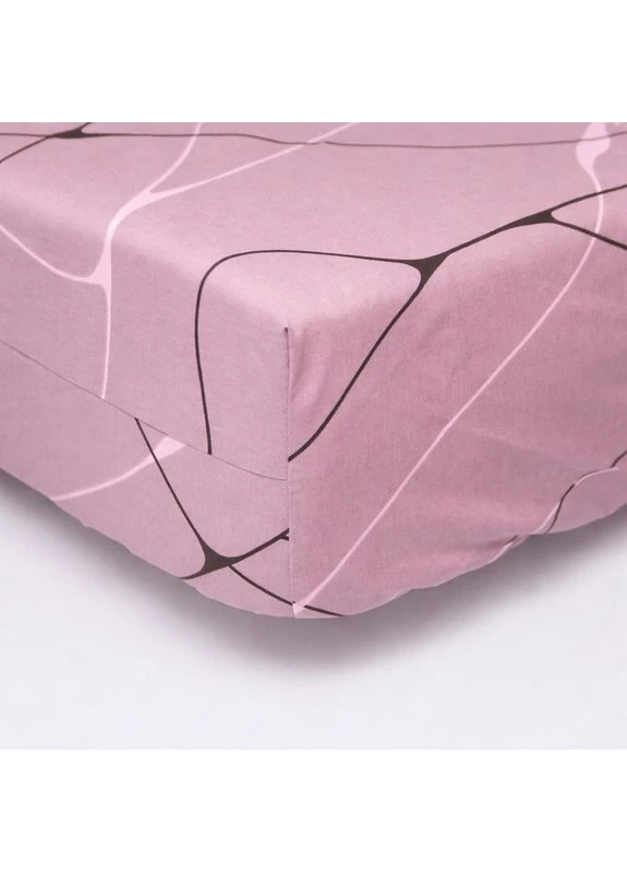 Простыня на резинке Бязь Gold Люкс 80х200х10 см (MS-850002942) Moon&Star Pink Lines (386590601)