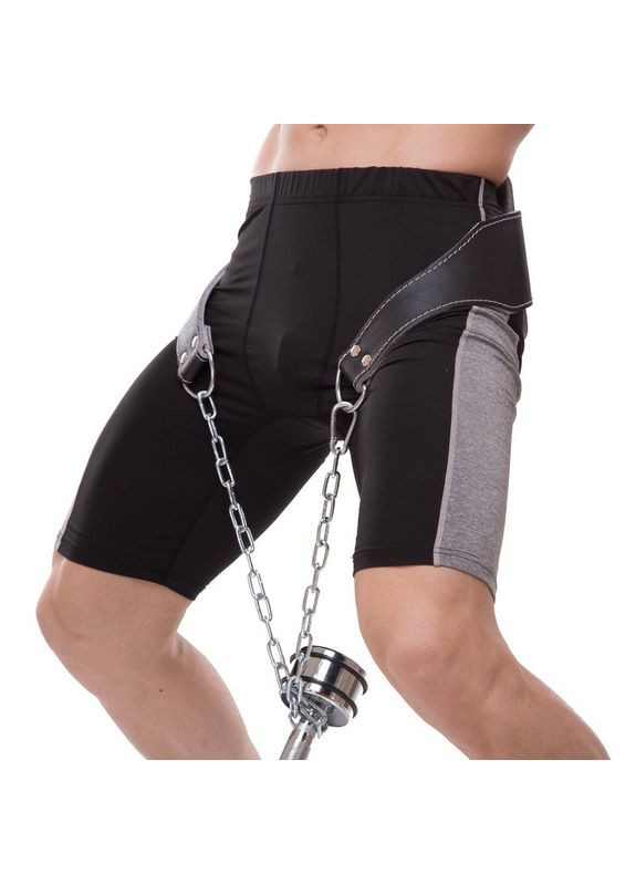 Пояс для отягощений кожаный (кожа, ширина-7in (18см), с цепью, ) (SB-165128) Zelart (361437001)