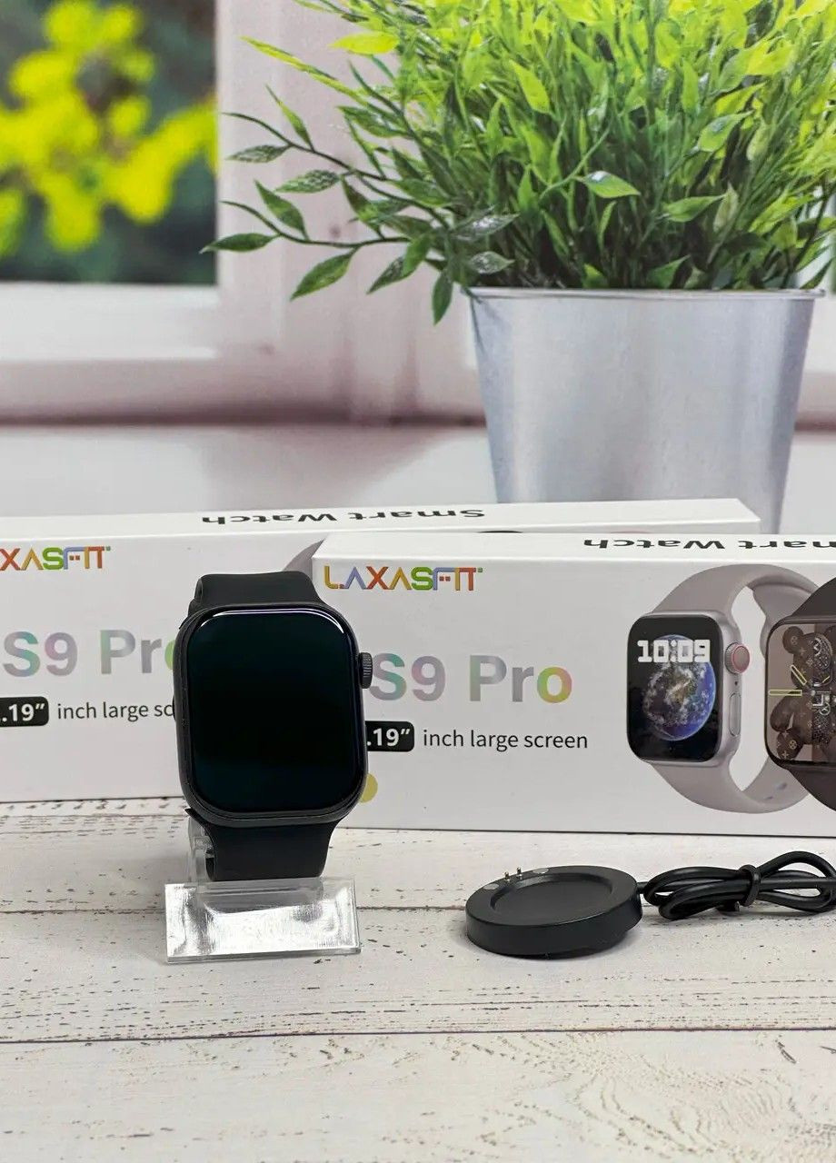 Смарт-часы 9-го поколения 45/49 мм с подсчётом калорий, пульсометром и шагомером, Black Smart Watch S9 PRO (369963549)