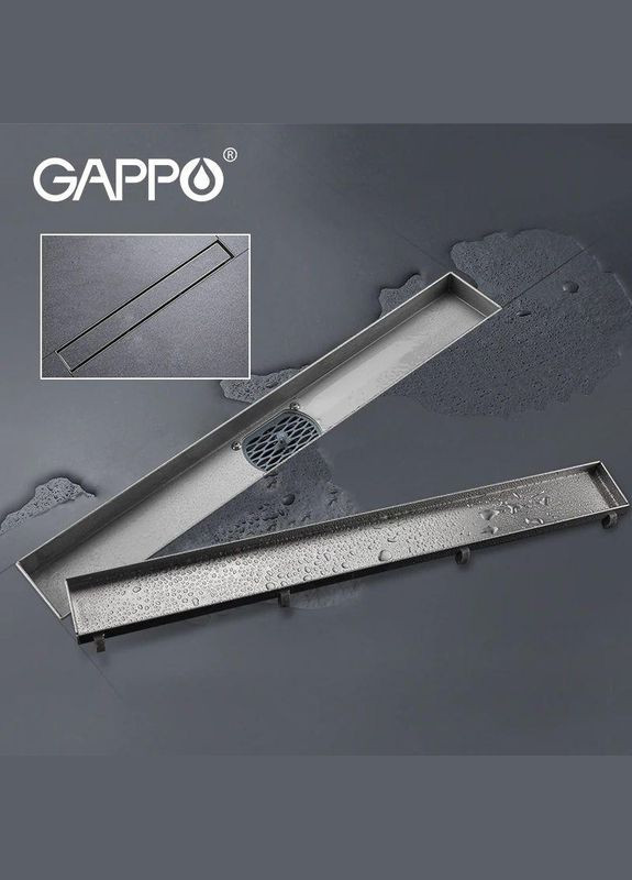 Душевой трап под плитку G830074, 70х300 мм, нержавеющая сталь. GAPPO (275335483)