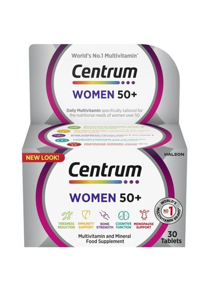 Вітамінно-мінеральний комплекс для жінок від 50 років Women 50+ (30 таблеток на 30 днів) Centrum (290254257)
