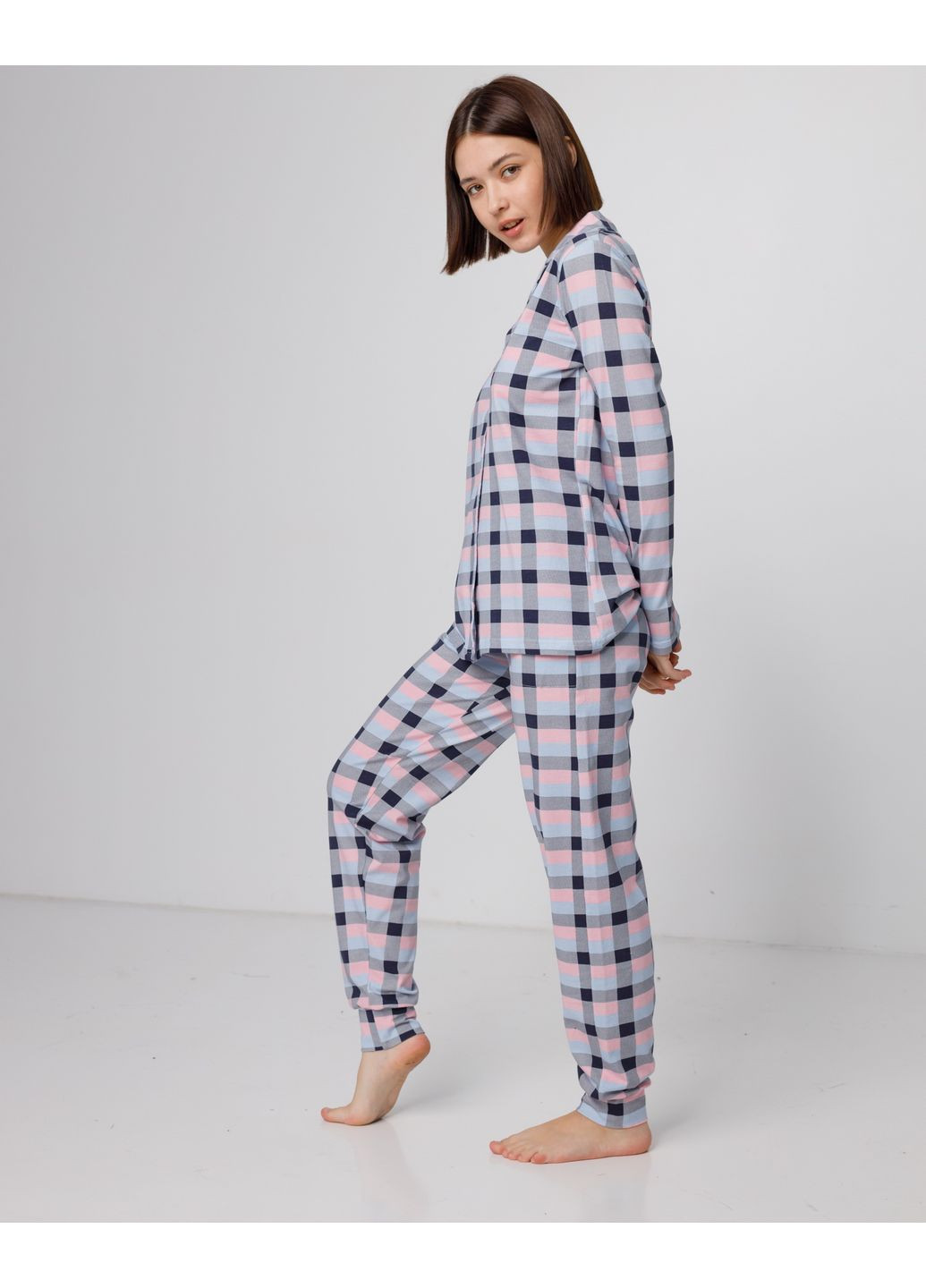 Рожева жіноча піжама на ґудзиках Nicoletta