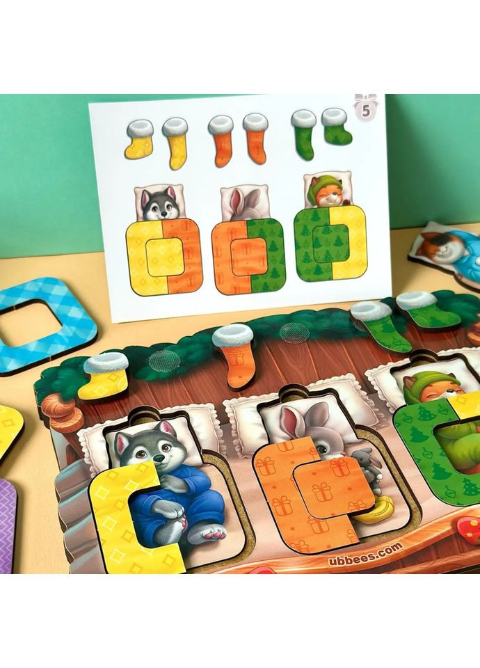 Дерев'яний сортер "Тварини в ліжечку" PSD302 (ПСД302) Ubumblebees (366427634)