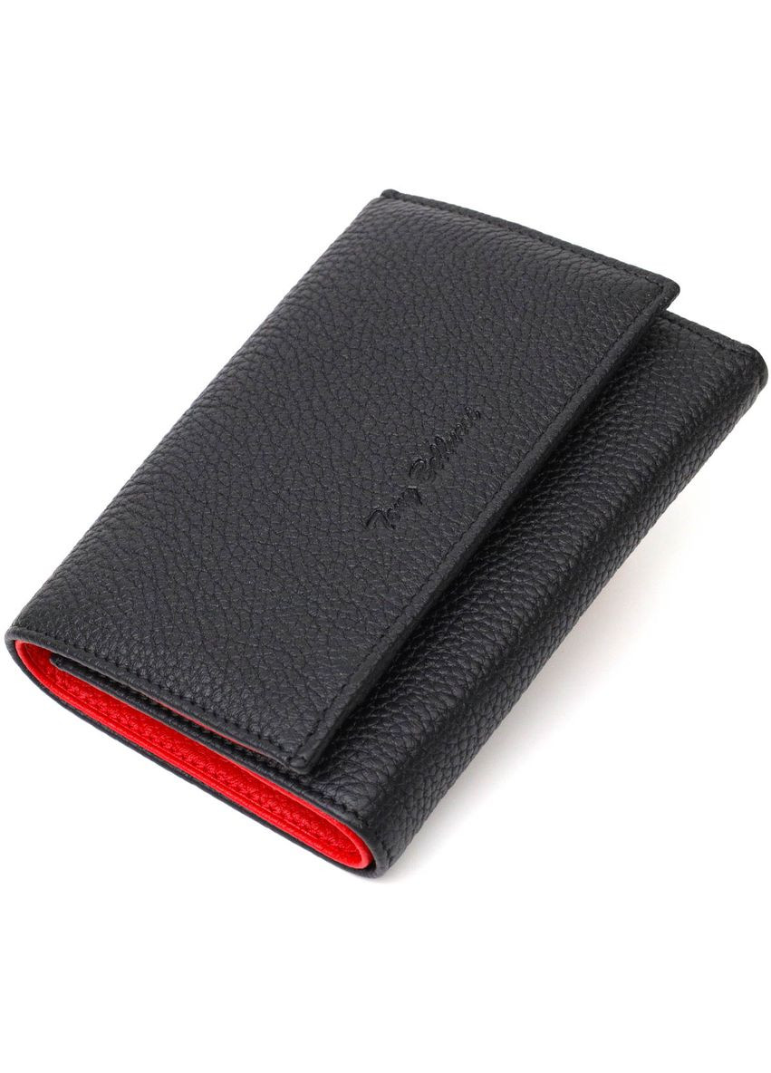 Комбинированный кошелек для женщин из натуральной кожи 22037 Черный Tony Bellucci (331911015)