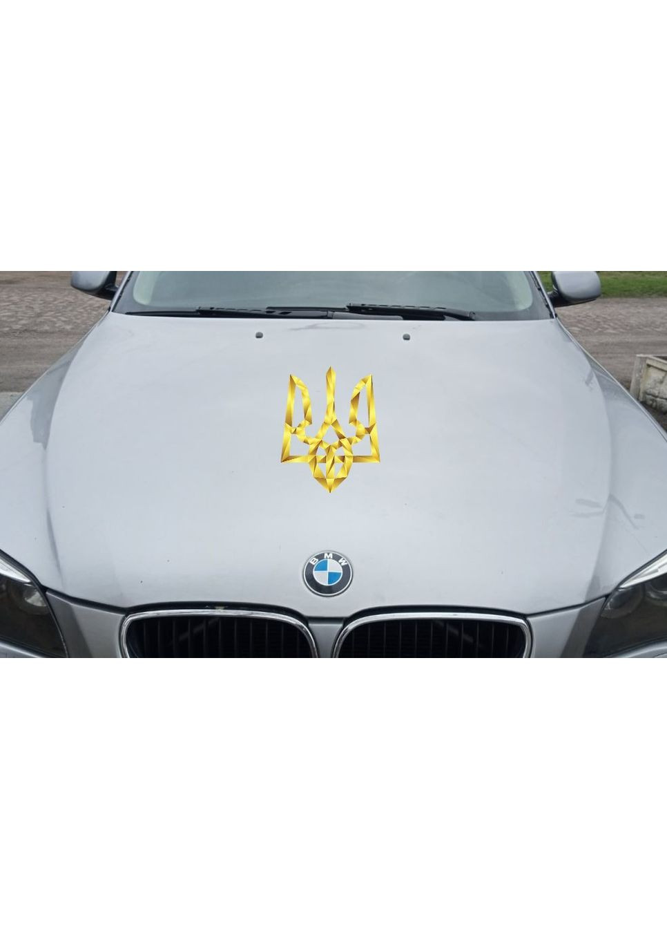 Наклейка на капот 3D TUNING STUDIO Трезубец Украины 500х299х0.15мм No Brand (362499427)