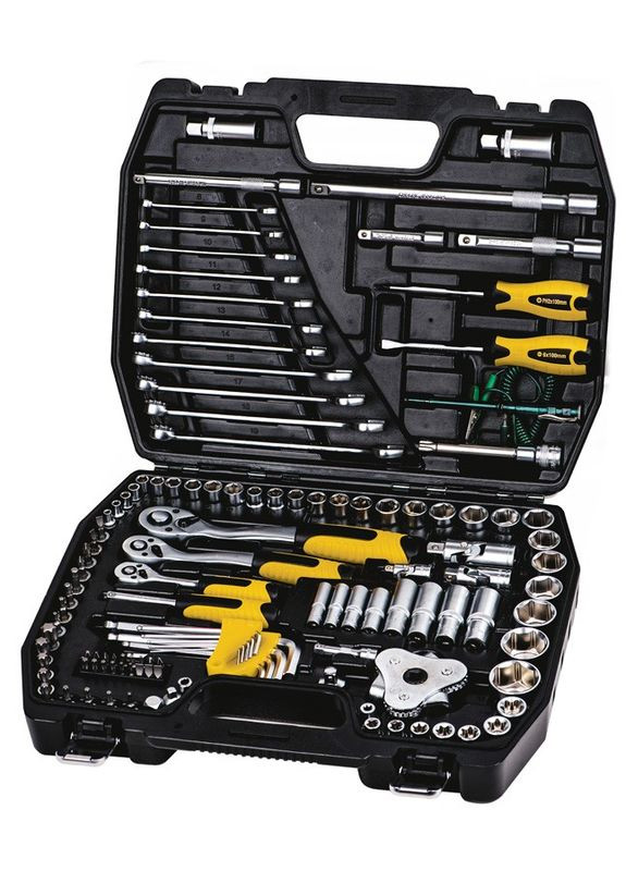 Набір ключів та насадок торцевих PROFI 1/4"-3/8"-1/2", 121 шт (78-5121) Mastertool (340908867)