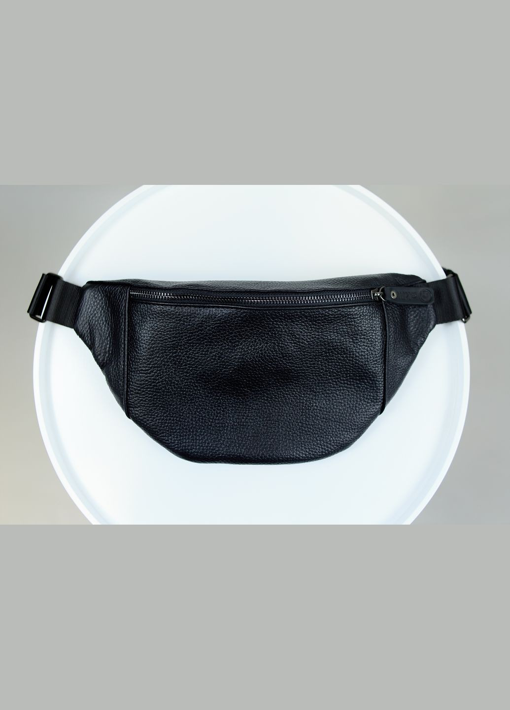 Сумка мужская бананка кожаная черная SKILL (297869017)