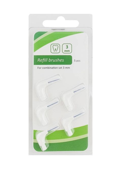 Зубні йоржики набір 5 шт. для міжзубних проміжків 802357 білий EDEKA (263930802)