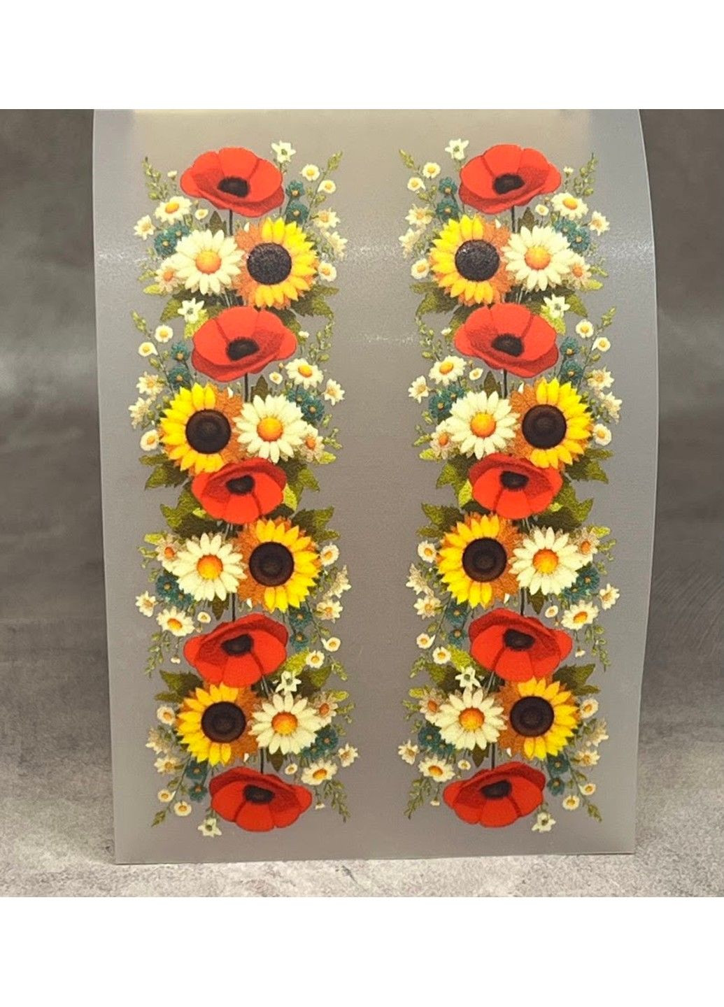 ТермоНаклейка - "Букет цветов" (арт 018807), размер одной наклейки - 2,7*8,5 см, 1 пара No Brand (351505529)