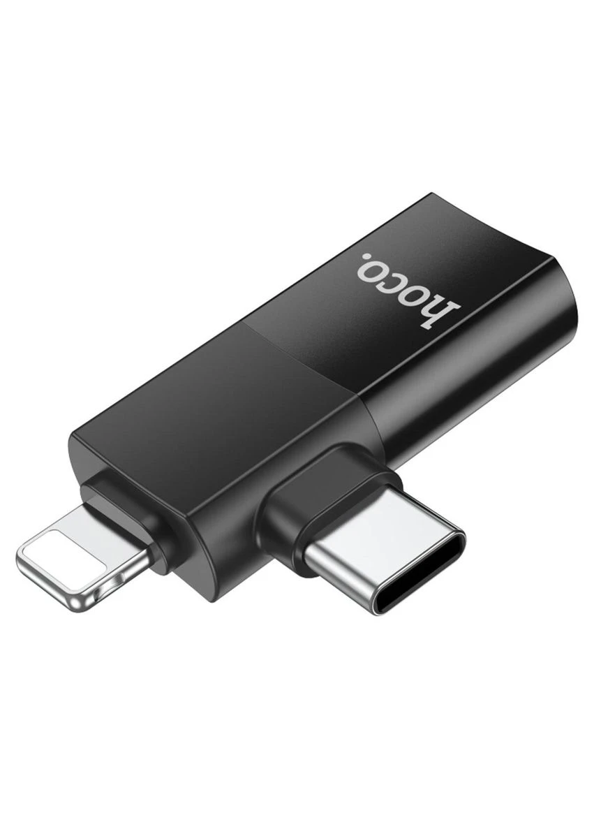 Адаптер UA17 iP male/TypeC male to USB female two-in-one adapter Black Hoco (298251380)