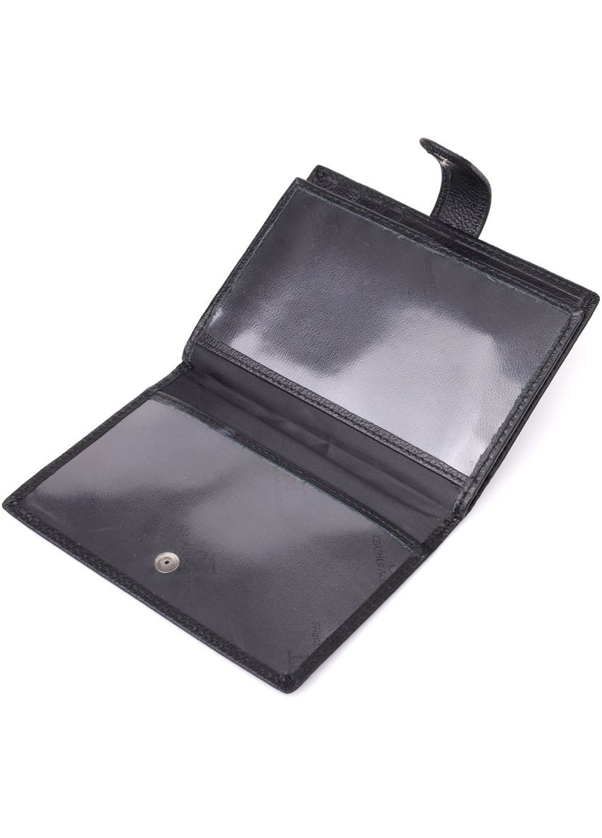 Містка обкладинка на документи унісекс з натуральної шкіри 23116 Чорний st leather (329146518)