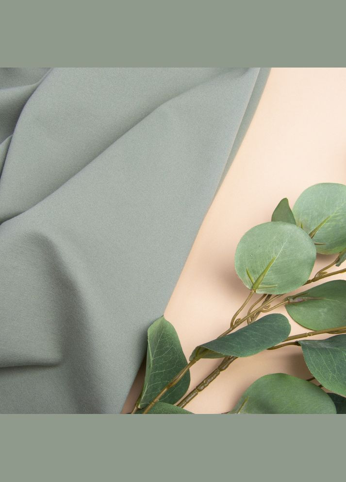 Ткань трикотаж Прага 640grm серо зеленый IDEIA (306459133)