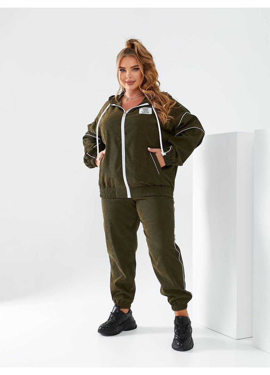 Женский прогулочный костюм из вельвета цвет мята New Trend (304988844)