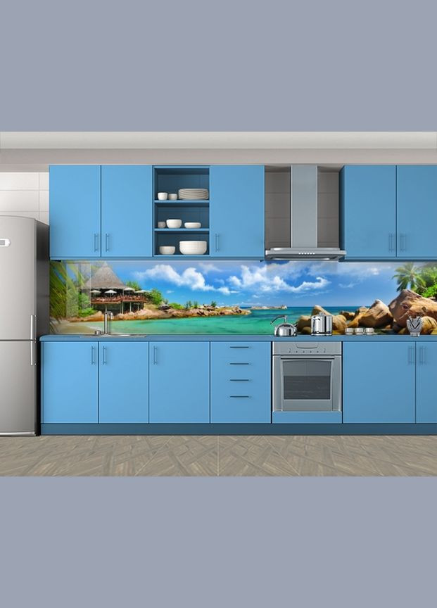 Стеновая панель для кухни с фотопечатью, Море 60x300см. (с защитной ламинацией) (s_mp109_Z) Декоинт (278289870)