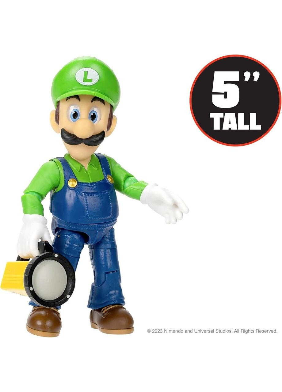 Колекційна фігурка Луїджі 13см Брати Супер Маріо в кіно Оригінал The Super Mario Bros Movie Luigi Jakks Pacific (365251566)