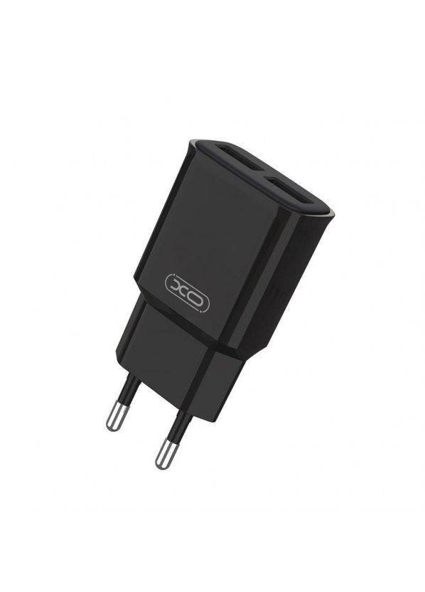 Мережевий зарядний пристрій L92C адаптер 2USB 2.4A + Lightning black XO (333827852)