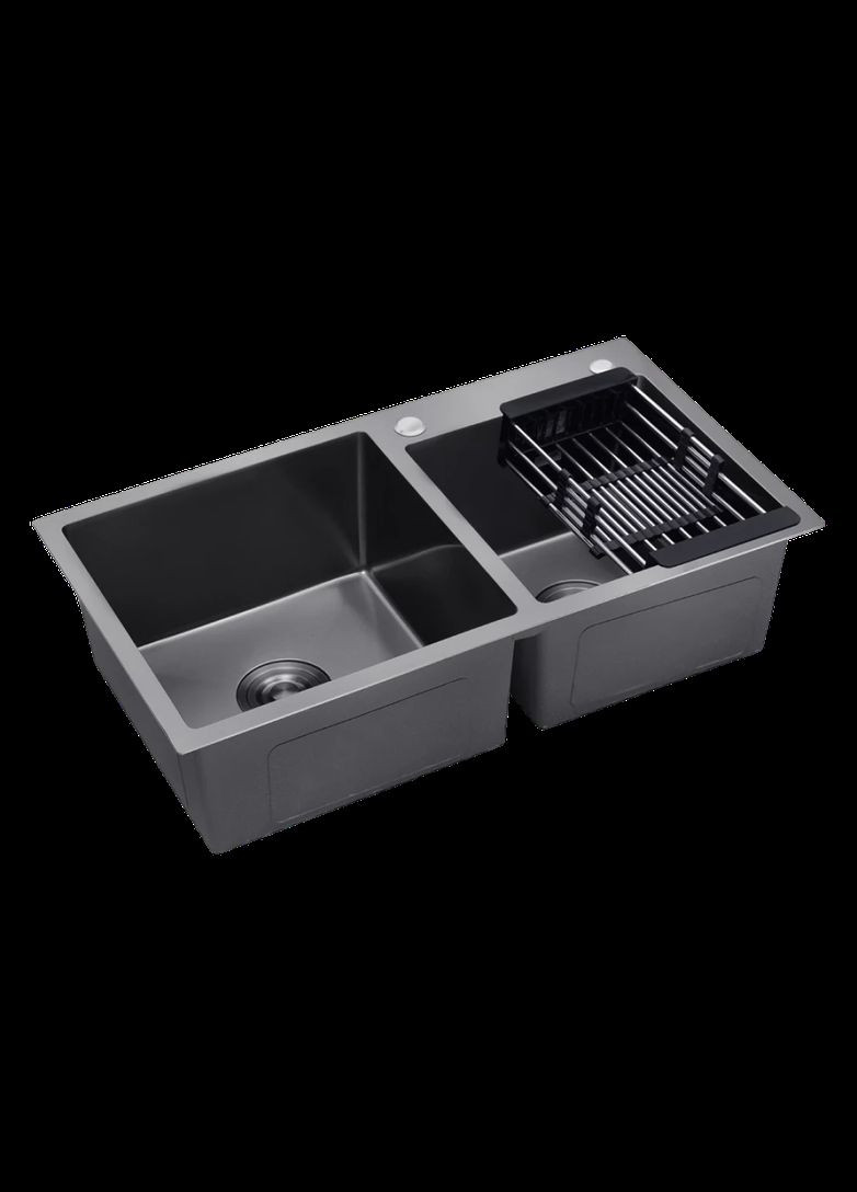 Комплект кухонної мийки KRP Schwarze - 7843ZHM PVD Kroner (336937058)